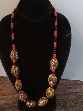 Art Glass Beaded Necklace